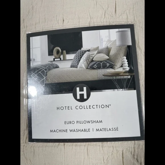 NIB Hotel Collection Modern Airbrush Geo Euro Sham‎